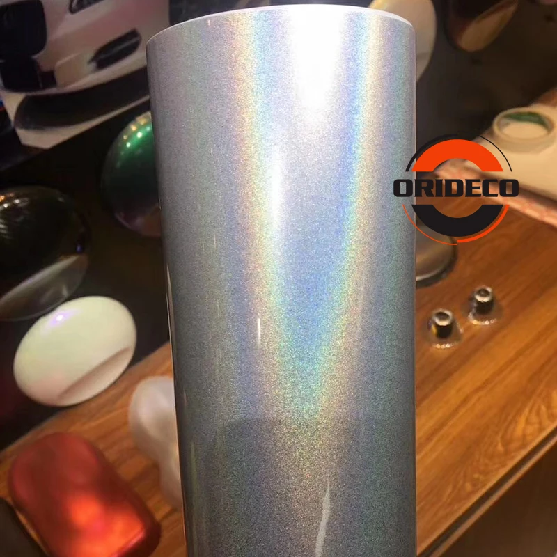 Laser silver vinyl wraps 9