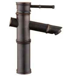 Oil Rubbed Bronze Bamboo Style Single Handle Bathroom Vessel Sink Basin Faucet Mixer Taps  anf050