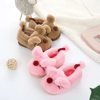 

Winter Children Girls Indoor Slippers Shoes Kids Baby Cute Cartoon Mouse Cotton Slippers For Boys Soft Warming Home Shoes Cute