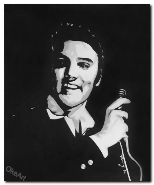 High quality elvis presley portrait pop art prints on canvas High quality elvis presley portrait pop art prints on canvas