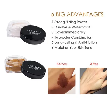 

10ML X2 Concealer,20ml cleansing oil Tattoo Concealer To Cover Tattoo Scar Birthmarks Waterproof Concealer G722