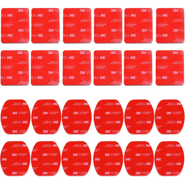 

24pcs 3M Red Adhesive Sticker Double Faced Adhesive Tape For Sony Action Cam HDR AS20 AS15 AS100V AS30V AZ1 AS200V FDR-X1000V