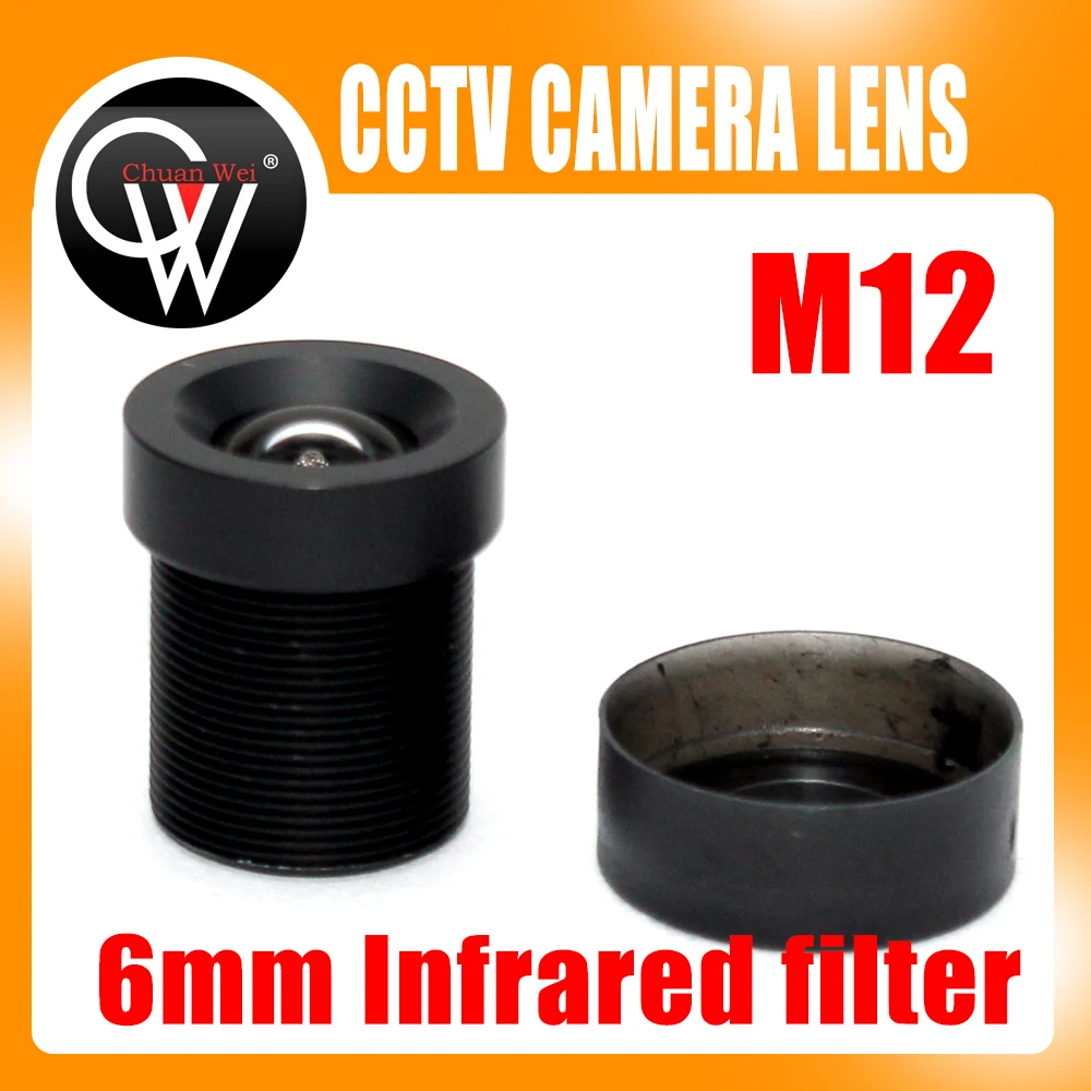 10pcs High Quality 6mm cctv lens mtv Infrared filter cctv camera m12
