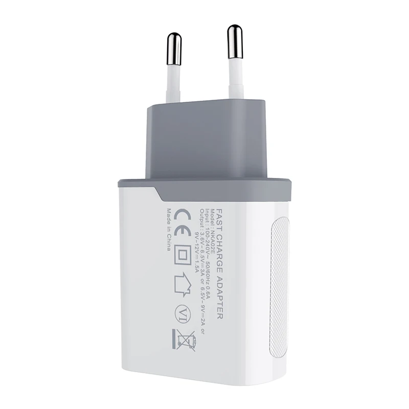 

18W QC3.0 Fast Charger Adapter EU Plug Universal For Mobile Phone Oneplus 5 Xiaomi 6 Mi A1 Mix 2 S8 Etc