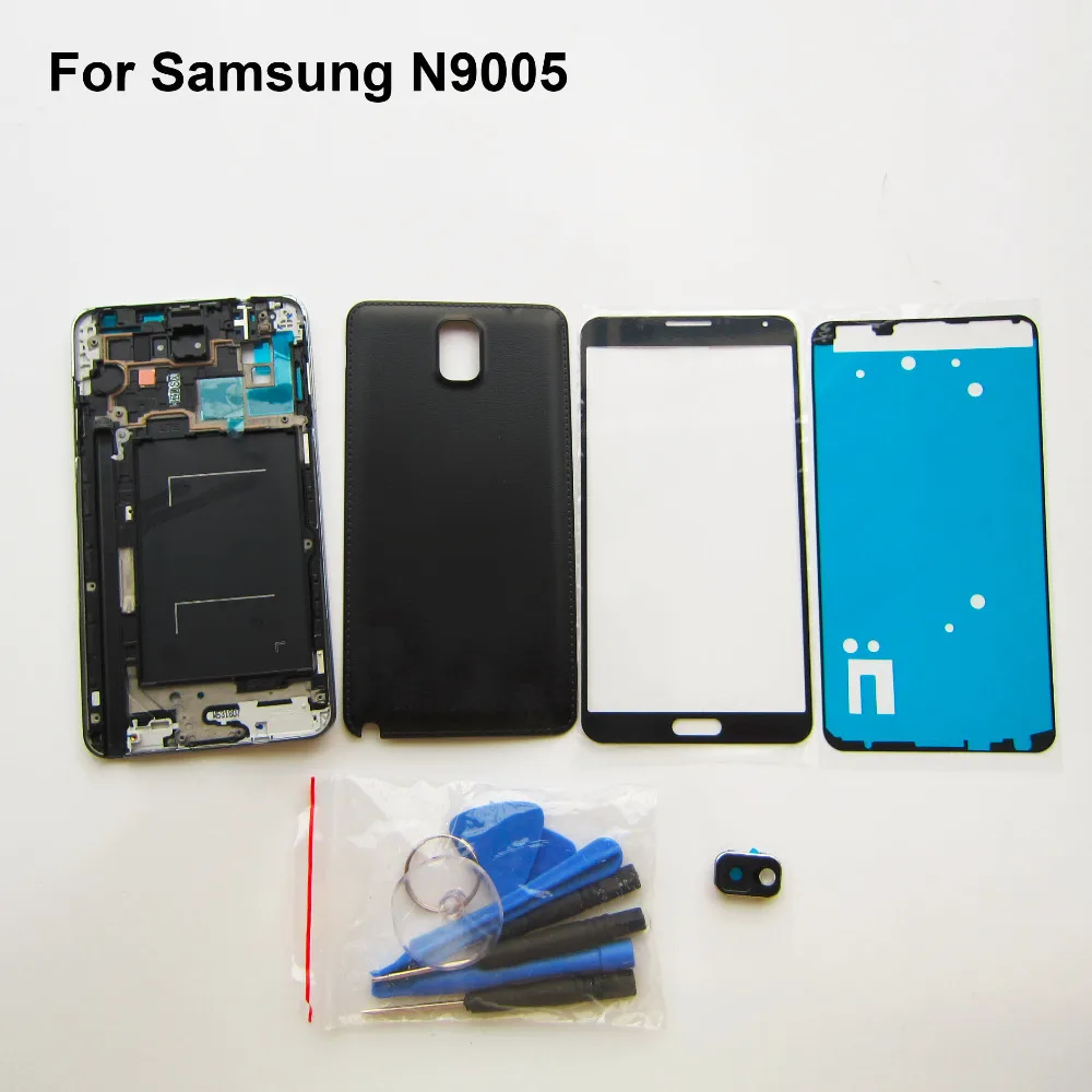 Для samsung Galaxy Note3 III N9005 запасные части Корпус Набор Чехол Note 3 аксессуары + объектив