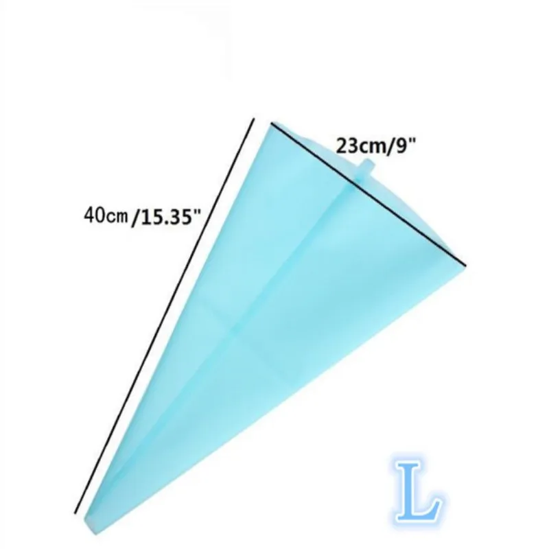 Четыре размера кондитерское оборудование силиконовые многоразовые глазурные насадки для украшения торта мешок крема инструменты для украшения торта инструменты для выпечки - Цвет: L