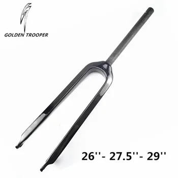 

29ER 3k carbon fiber bicycle front fork mountain bike fork straight tube hard forks MTB bike parts disc brakes 26'' 27.5'' fork