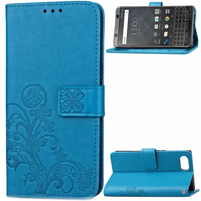 OEEKOI четырехлистный клевер PU кожаный бумажник чехол для Blackberry Key2/KEYone DTEK70