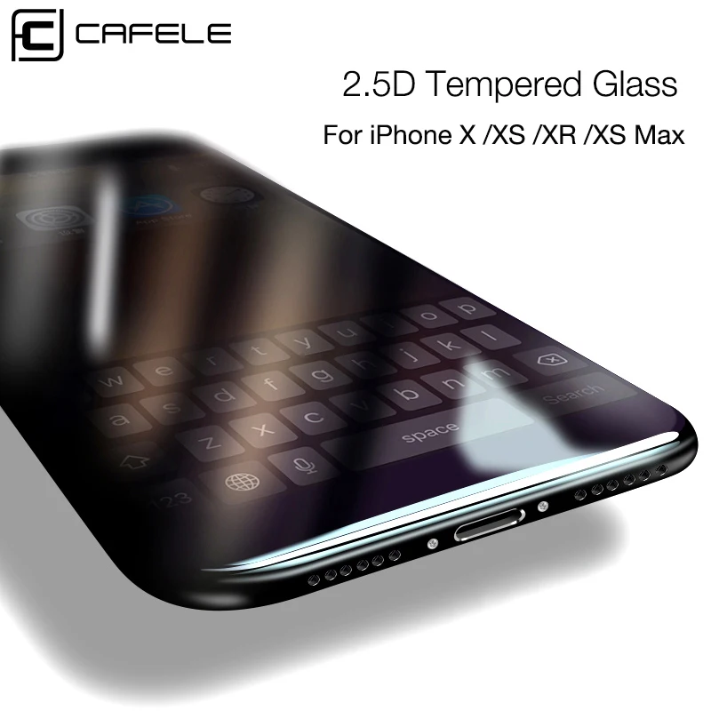 CAFELE Защита экрана для iPhone X Xs Max XR закаленное стекло 2.5D HD прозрачное ультратонкое