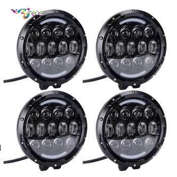 

WZJOO 4Pcs 105W 7Inch Round Led Light 6000K IP67 combo Driving Work Light for Jeep SUV Boat 4x4 Off Road Led Lamp