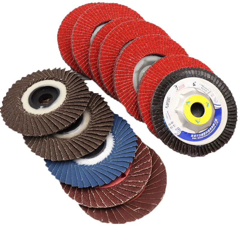 5x Abrasive 100mm Hole Size 16mm Metal Sanding Flap Discs Angle Grinder Wheel 60/80/320 Gritin
