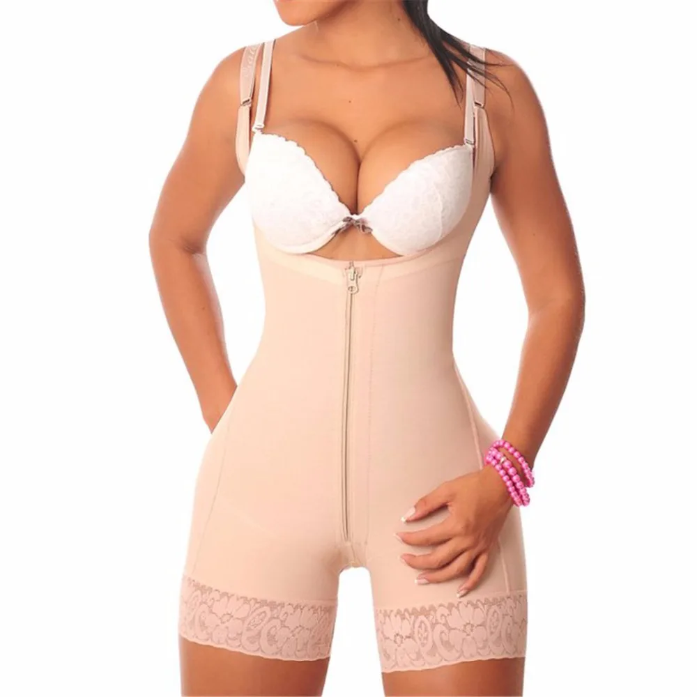

S-6XL Adjustable StrapTummy Control Slim bodysuit Full body shaper Waist trainer with butt lifter Butt enhancer post partum E124