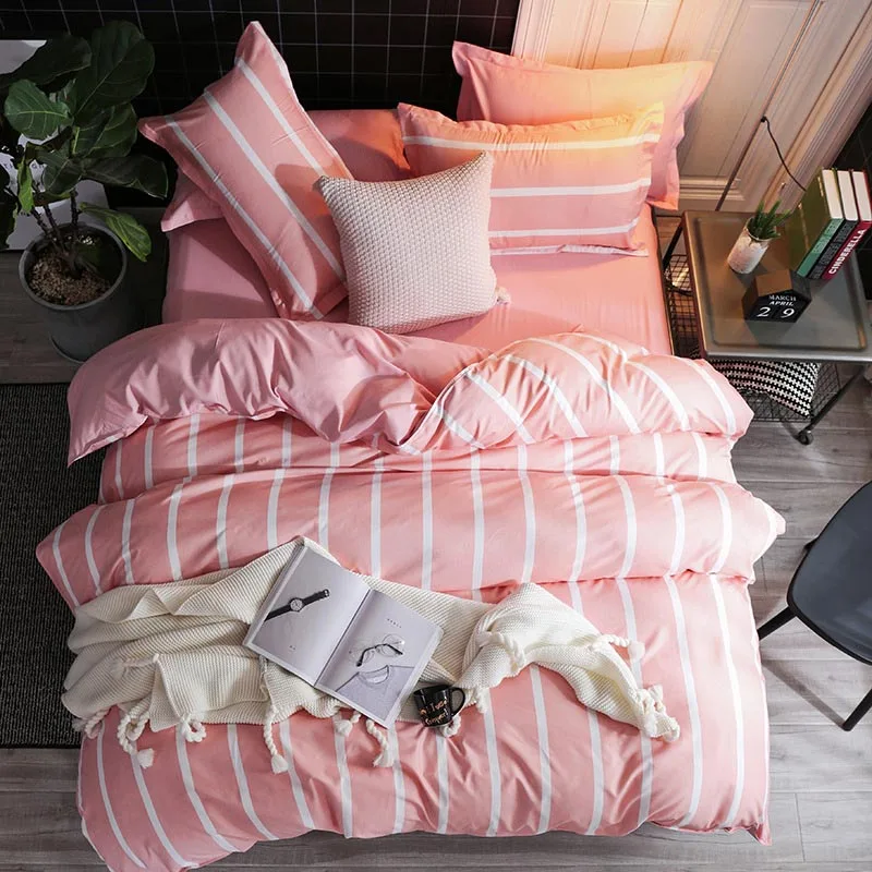 Хлопок, сатин, Комплект постельного белья, одеяло, Комплект постельного белья, пододеяльник, простыня, подушка, пододеяльник, одинарный/двойной/двуспальный размер, одеяло ed - Цвет: 3