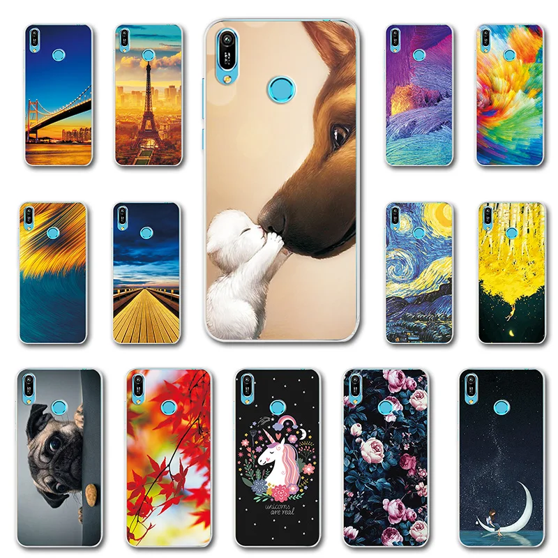 YOUVEI Новинка чехол для телефона Huawei Y6 2019 6 09 ''новейший мягкий ТПУ с принтом Honor