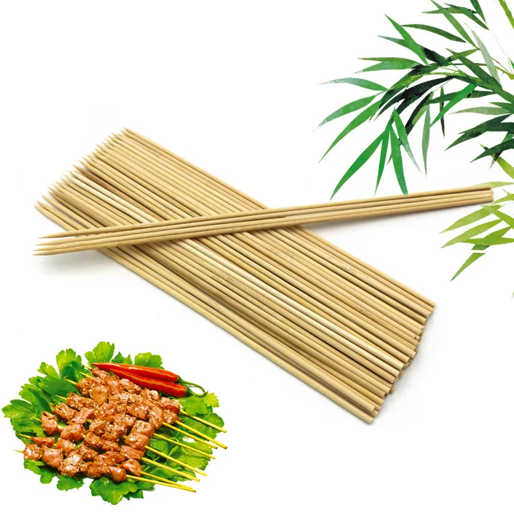 90 шт одноразовая посуда для барбекю, бамбуковые палочки, бамбуковые иглы для выпечки, бирки для барбекю спецификации могут быть настроены