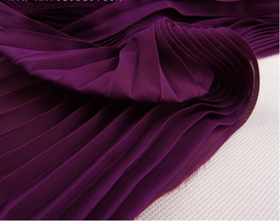 

3 Meters Width 150CM 59" 120D Purple Ruffled Pleated Tulle Chiffon Lace Fabric Solid Dress Clothes Materials LX7