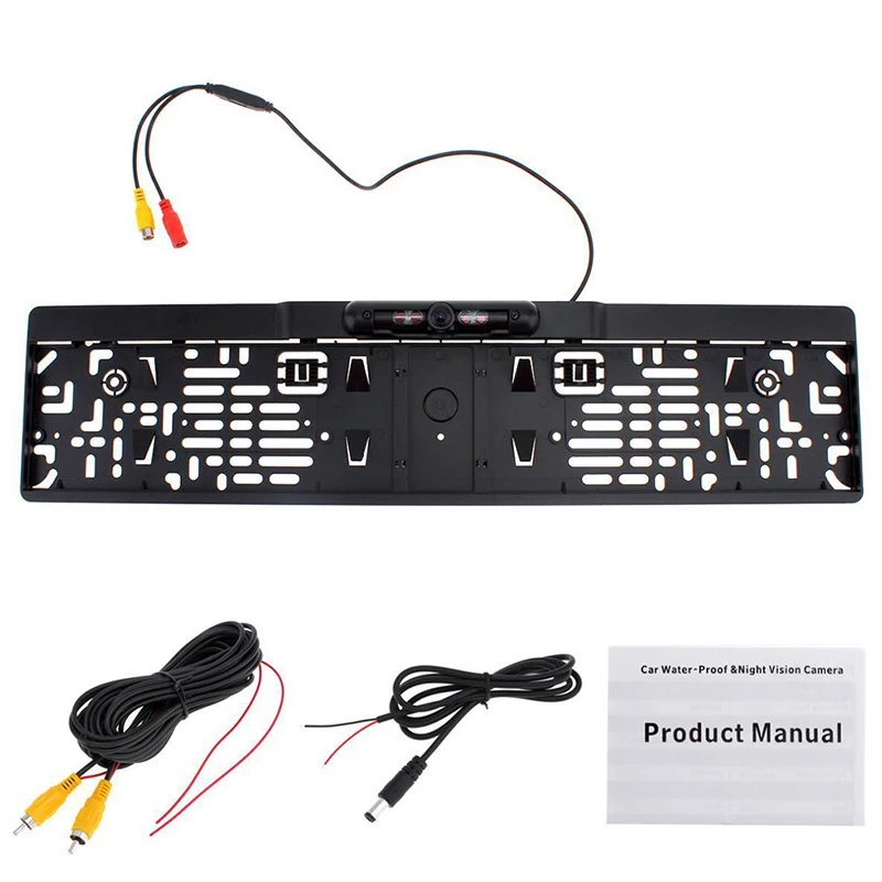 

Car EU License Plate Frame Rear View Reverse Backup Parking Night Vision Camera