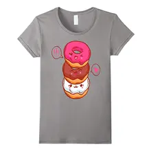 Пончики дерево еда футболка для женщин и мужчин хлопок хип-хоп стиль повседневные футболки женские футболки одежда оптом женская одежда