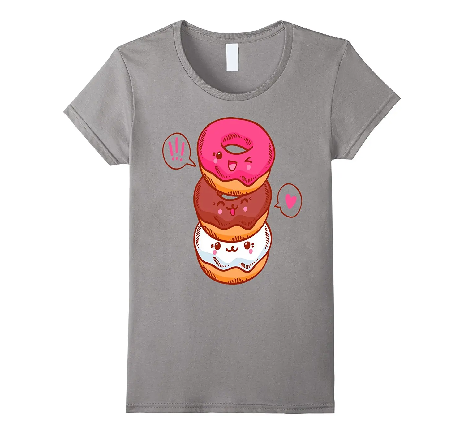 

Donuts Tree Food T-Shirt Women Men 100% Cotton Hip Hop Style Casual Top Tees Women T Shirts Clothing Wholesale Femme Clothing