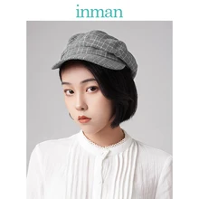 INMAN женские шапки весна лето осень берет с пуговицей кепки s решетки восьмиугольная шапка зимние британские ягодные шапки для женщин