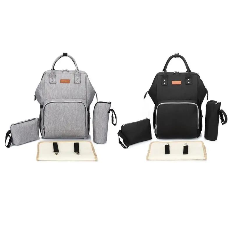 Детские сумки для подгузников с USB порты и разъёмы большой ёмкость подгузник рюкзак одноцветное цвет сумка для подгузников кормящих