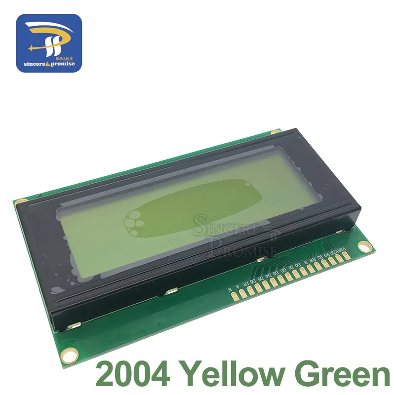 PCF8574 ЖК-дисплей модуль 1602 1602A 2004 2004A 12864 12864B ЖК-дисплей Дисплей модуль Синий желто-зеленый Экран Дисплей межсоединений интегральных схем I2C 5V для Arduino - Цвет: 2004 Green