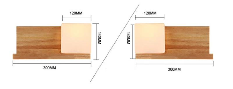 Прикроватная настенная деревянная лампа стеллаж для хранения E27 розетка кровать фонарь-ночник абажур из матового стекла современный