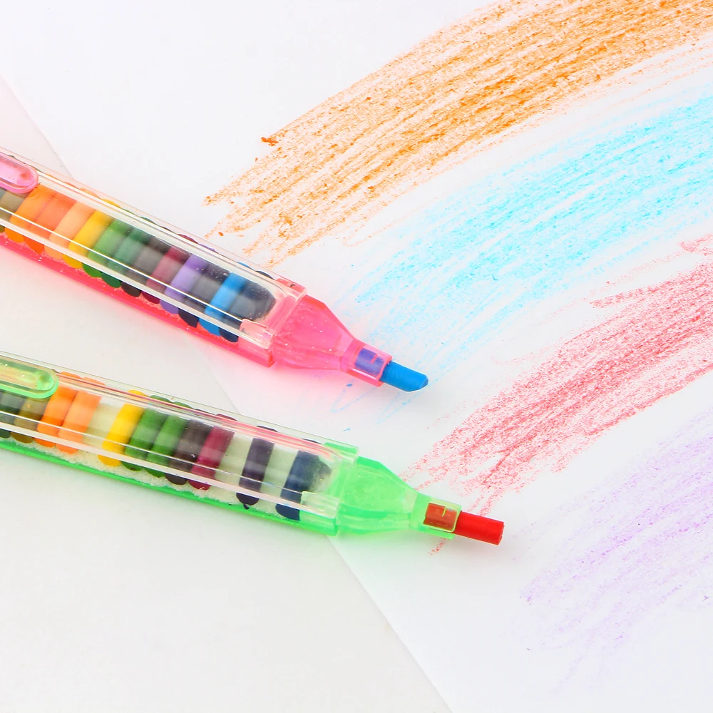 2 шт./лот 20 цветов мелки укладчик карандаши карандаш для рисования граффити ручка подарок для детей Дети масляные пастельные карандаши ручка