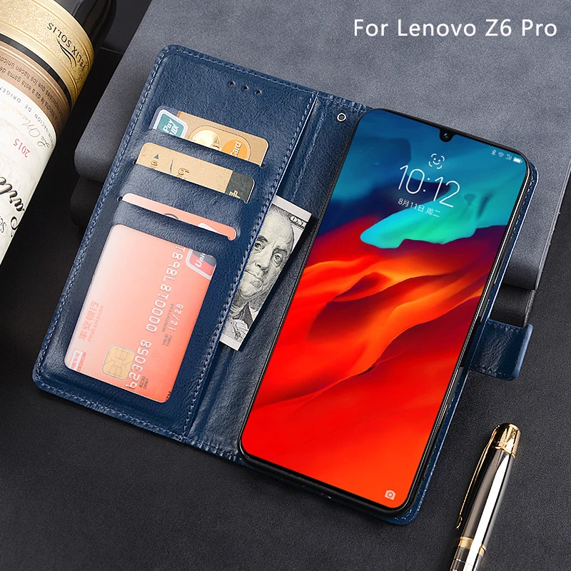 

For Lenovo Z6 Pro Case Business Stand Flip Wallet Leather Phone Capa Case For Lenovo Z6 Pro Cover Coque Accessories
