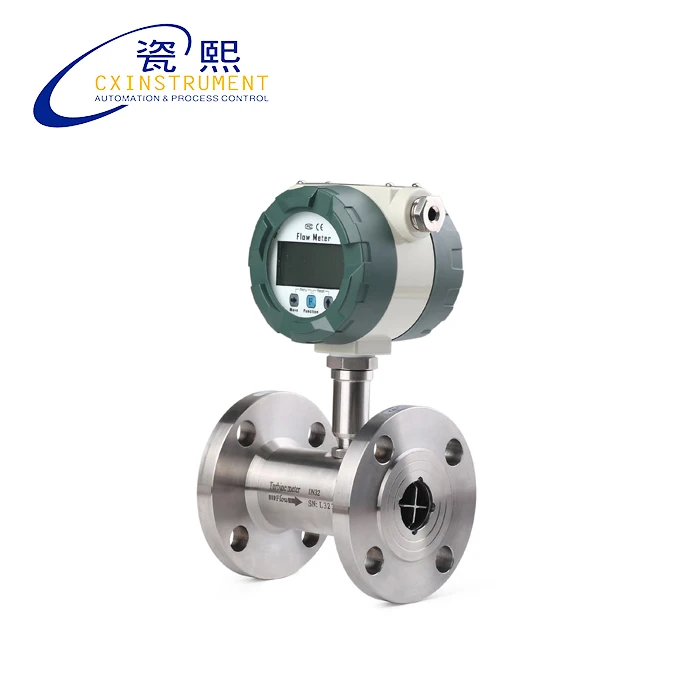 

DN40 Gas turbine flow meter LCD display 4-20mA output,natural gas flow meter,24VDC power supply