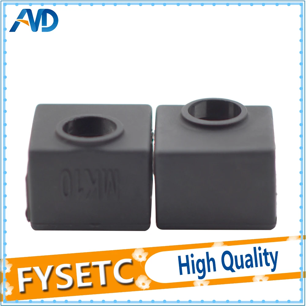 

2pcs MK10 Black Silicone Sock instead Ceramic Insulation For Wanhao i3 QIDI TECH SILICONE HEATER BLOCK COVER