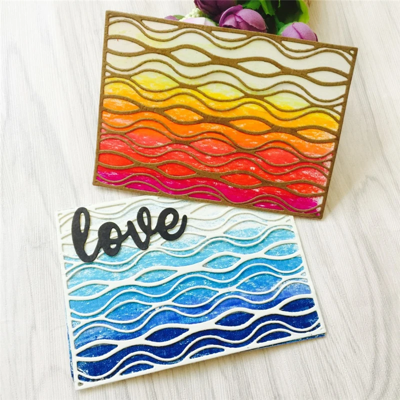 

Lychee Wave Pattern Metal Cutting Dies Stencils DIY Scrapbooking Album Decorative Embossing Cards Die Cutting Template