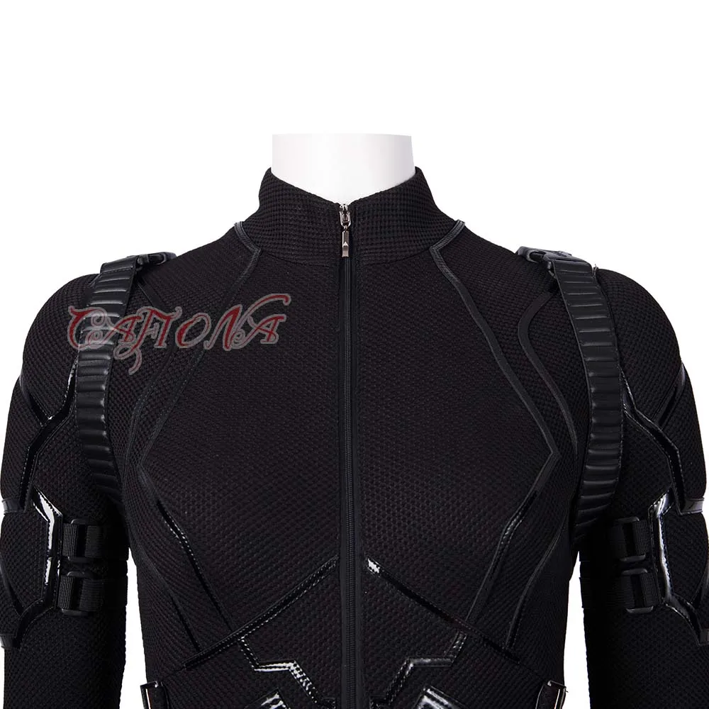 Newest Avengers Endgame Black Widow Natasha Romanof Cosplay Costume Sexy Black Jumpsuits Halloween Outfits