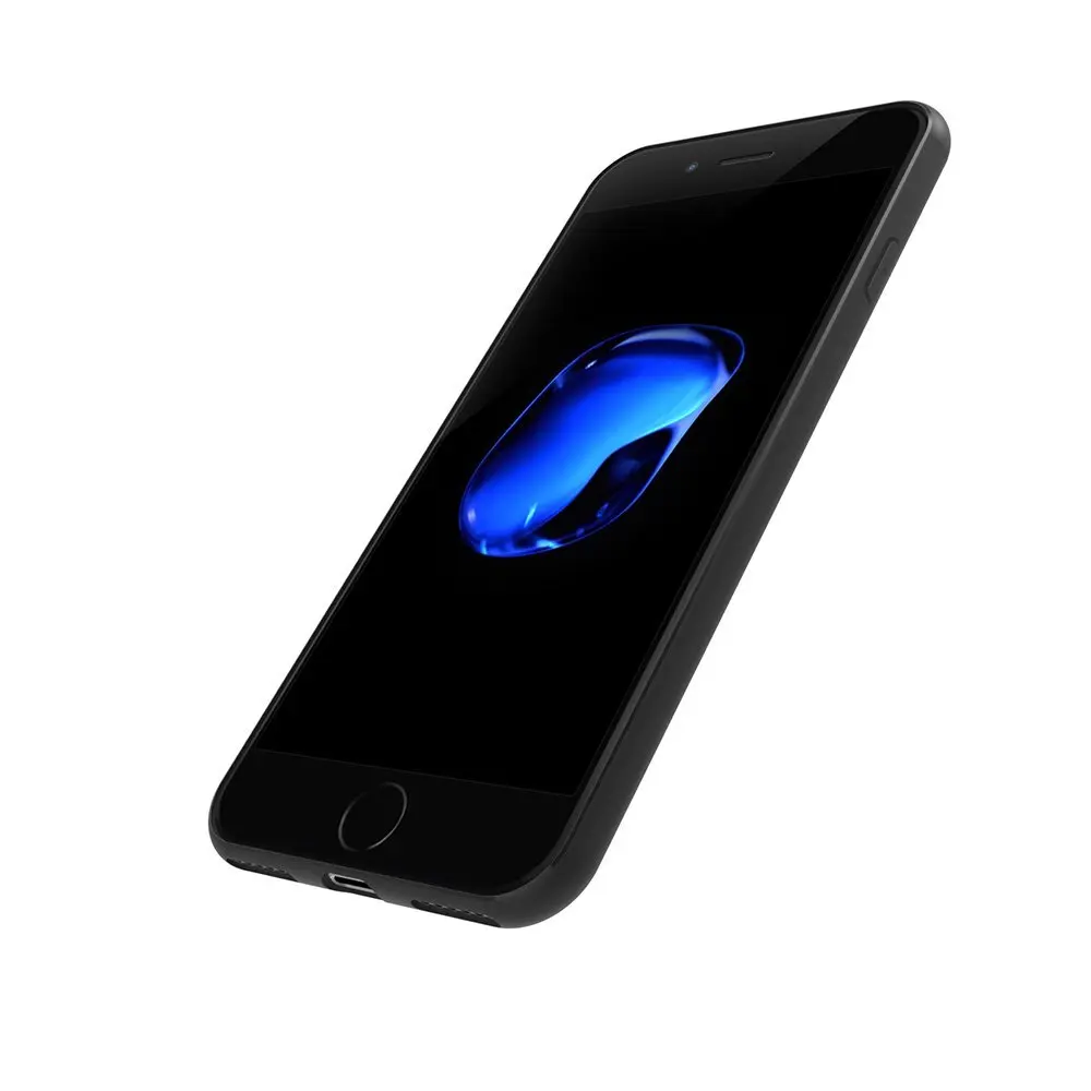 Матовый чехол для iPhone 7 / 8 мягкий силиконовый гелевый черный из ТПУ тонкий