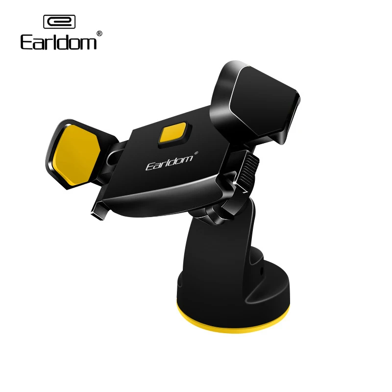 

Earldom Car Use Mobile Phone Bracket Cell Phone Holder With Suction Tray / Vent Clip Mount