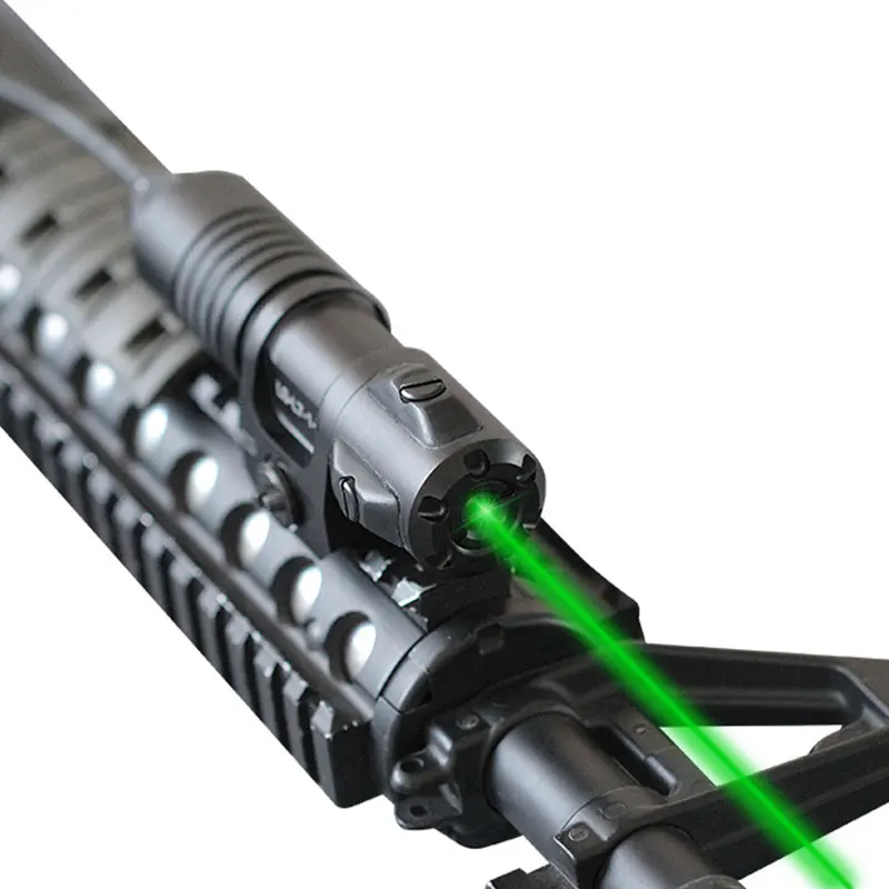 Охотничья Военная винтовка зеленый лазерный прицел ударопрочный Пикатинни/Вивер Rail ak 47 puntero Laser