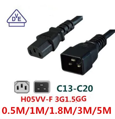 Best Price free ship , IEC32 computer cable Power Cord Server PDU/UPS Power Cable C13 to C20 Male 16A/250V power supply cord 3X1.5mm Best Price free ship , IEC32 computer cable Power Cord Server PDU/UPS Power Cable C13 to C20 Male 16A/250V power supply cord 3X1.5mm