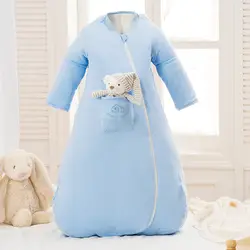 Детский спальный мешок, конверт для новорожденных, чистый хлопок, обернутый кокон для новорожденных, зимний спальный мешок