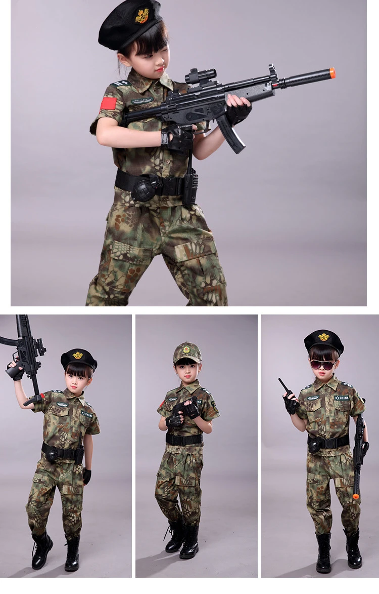 Детские военные тактические костюмы ACU, камуфляжные короткие и длинные армейские костюмы, Студенческая верхняя одежда для мальчиков, тренировочная форма