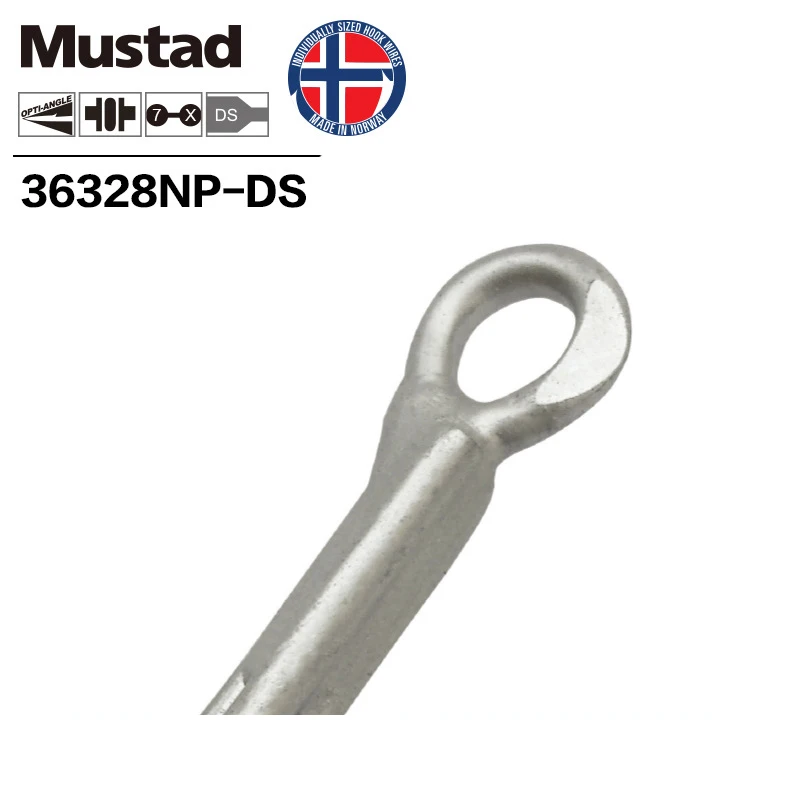 Рыболовный крючок Mustad Norway, высокое качество, Высокоуглеродистая сталь, тройной рыболовный крючок, 2/0-7/0, 36328NP-DS