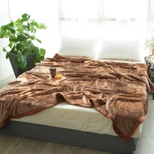 

New Solid Blankets for Beds Double Layer Thick Winter Warm Fleece Blanket Adult Super Soft Bedspread 200x230cm Christmas Gift