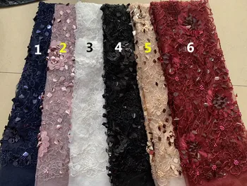 

nice looking feather embroidery tulle mesh lace fabric Sat-11.2212 with good quality for party dress
