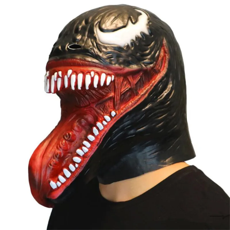 Яд с изображением Человека-паука маска супергероя Косплэй Черный Человек-паук, Эдвард Брок темно Venom латексные маски Шлем Хэллоуин вечерние реквизит