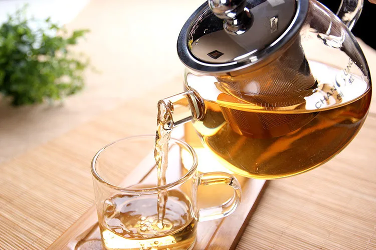 CJ265, высокая емкость, лучшая термостойкая чашка гиалина, чайный горшок, кофейный чайный набор, Чайник Пуэр с фильтром, прочный чайный набор