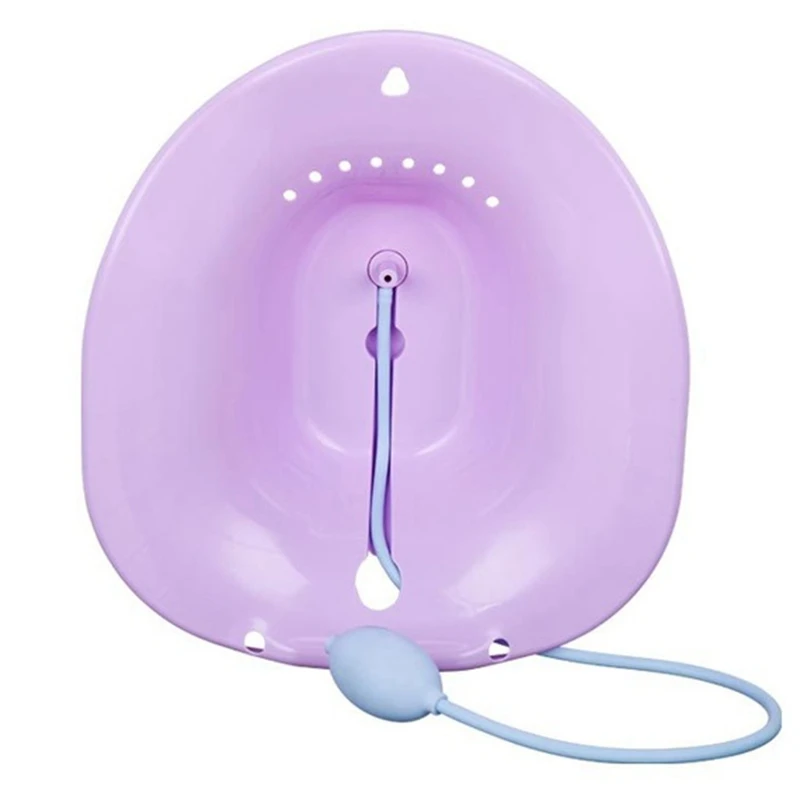 Послеродовой сидячий таз для беременных женщин, биде на корточки, геморрой, больным, послеоперационный таз для ухода - Цвет: Purple