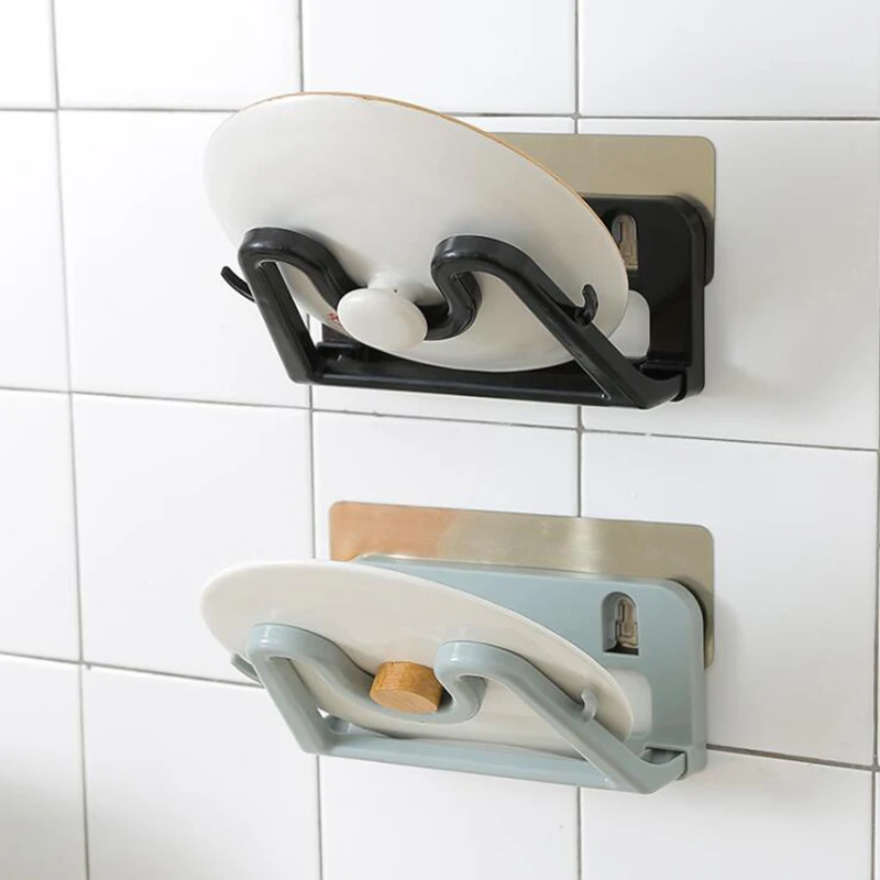 Multifunzionale Rack Pentola Coperchio Coperchio Resto Del Basamento Di Plastica Mensola A Muro Impiccagioni Da Cucina Organizzatore E Di Stoccaggio E