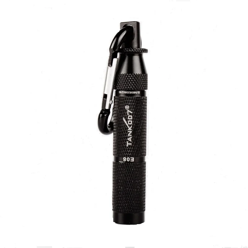 

TANK007 E08 Mini Pocket Clip Light Pen Cree Led Torch Keychain O-Ring Linterna Lamp Black Easy-To-Carry Black Led Flashlight