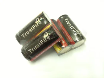 

4pcs/lot TrustFire Protected 16340 3.7V Rechargeable Battery Lithium Batteries 880mAh For LED Flashlights/Laser Pen