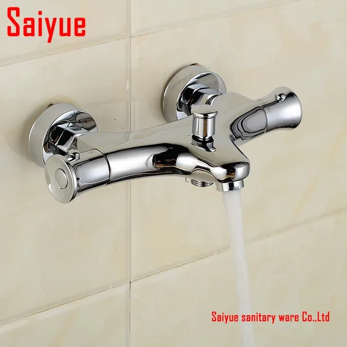 

2016 Shower Faucet Bath Mixer direct sale constant Temperature Crock Bibcock,auto thermostatic control shower mixer in wall