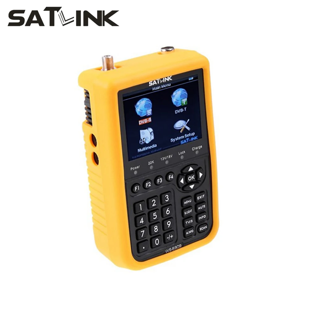 

SATLINK WS6909 satellite finder for DVB-S & DVB-T combo satfinder 3.5 inch LCD